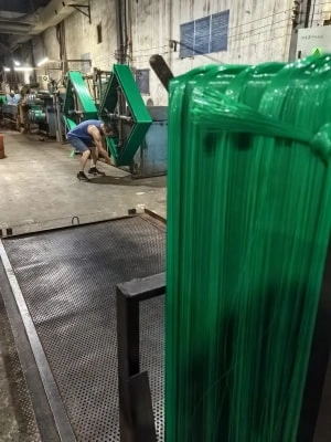 Finished filament bundles in warehouse